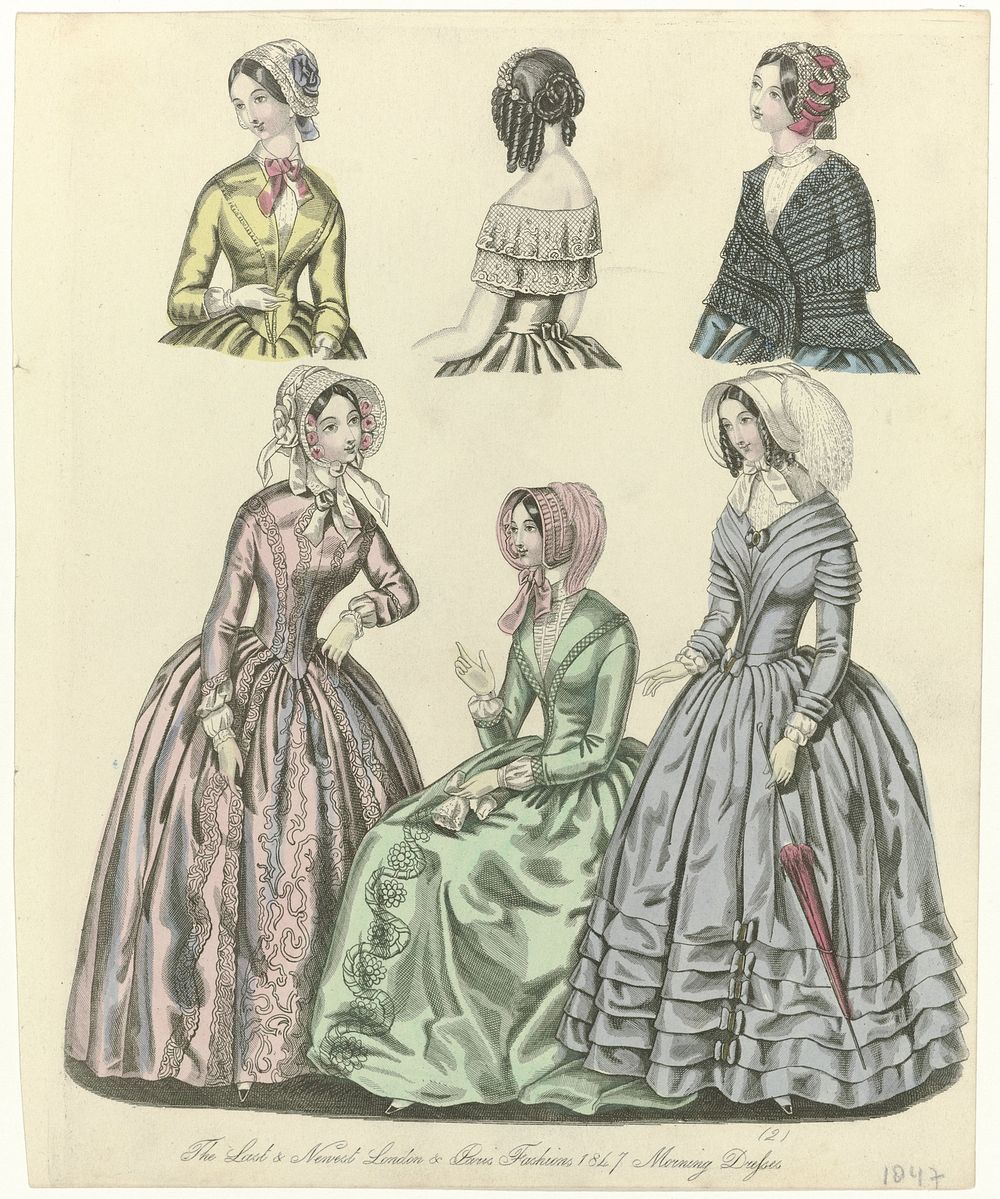 The World of Fashion, 1847 : The Last & Newest (...)Morning Dresses (1847) by anonymous