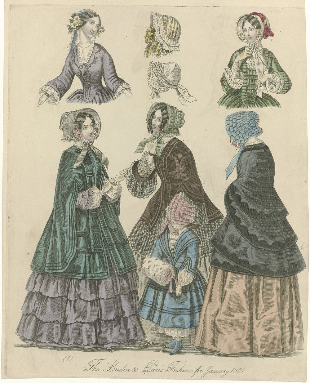The World of Fashion, january 1851 : The London & Paris Fashions (...) (1851) by anonymous