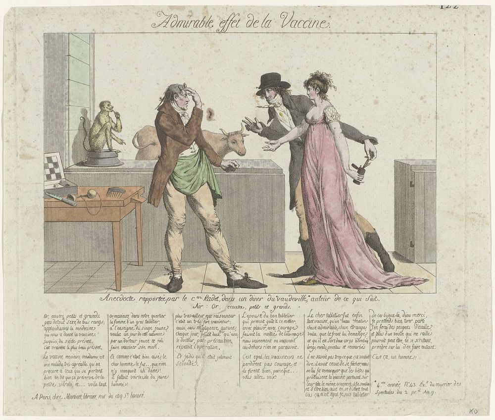 Courrier des Spectacles, An 9 (1801), 4e année, No. 43 : Admirable effet de la Vaccin (...) (1801) by anonymous and Aaron…