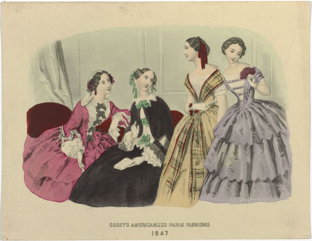 Godey's Ladies Book 1847 : Godey's Americanized Paris Fashions (1847) by anonymous