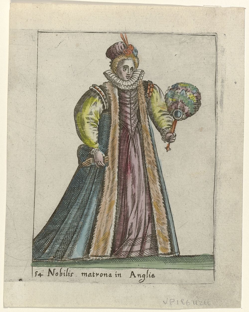 Nobilis matrona in Anglia (1592 - 1594) by anonymous and Pietro Bertelli