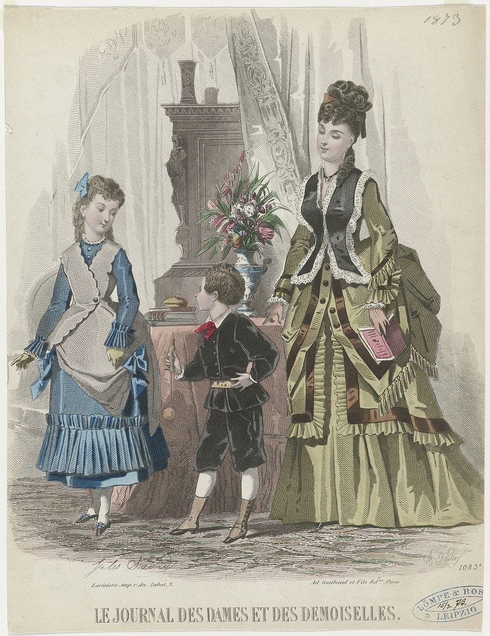 Le Journal des Dames et des Demoiselles, 1872-1873, No. 1083c (1872 - 1873) by A Bodin, Jules David 1808 1892, Ad Goubaud et…