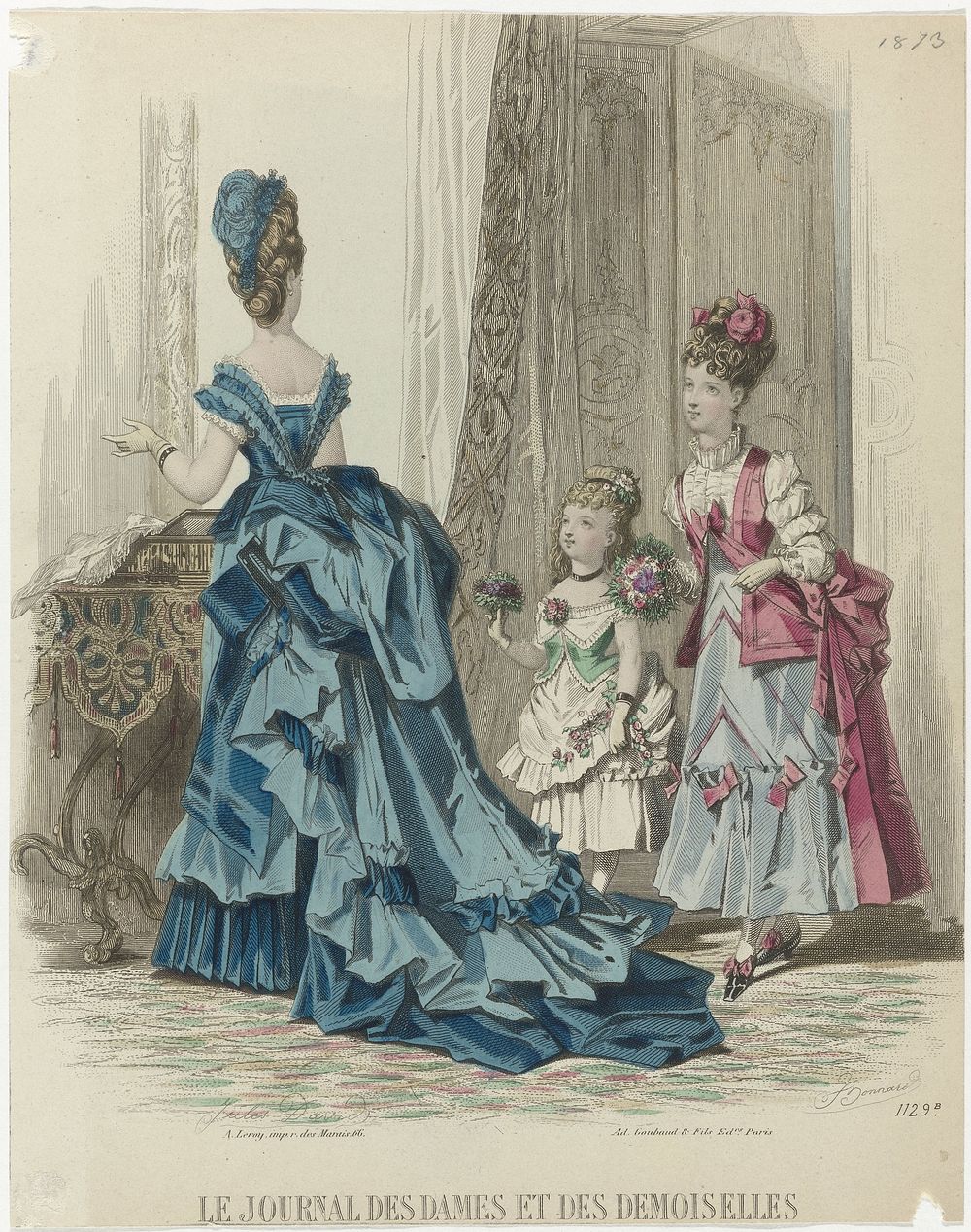 Le Journal des Dames et des Demoiselles, 1873, No. 1129b (1873) by J Bonnard, Jules David 1808 1892, Ad Goubaud et Fils and…