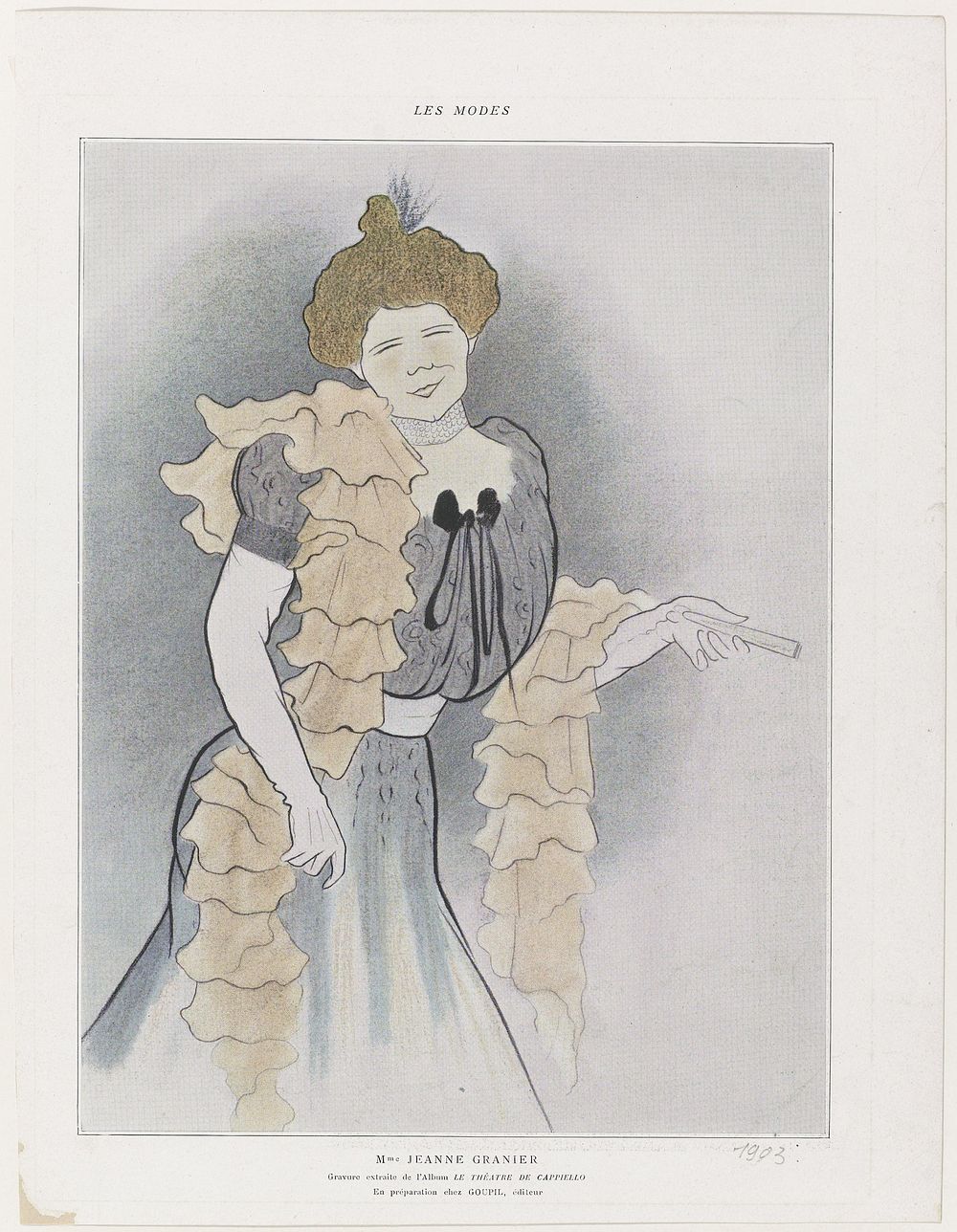 Les Modes, 1903 : Mme Jeanne Granier (...) (1903) by anonymous and Goupil and Cie
