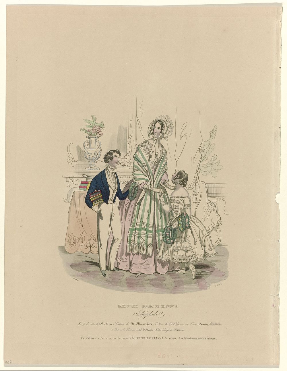 La Sylphide, Revue Parisienne, 1843, 8e Vol. No. 14 : Façons de robes (...) (1843) by Pierre Numa Bassaget