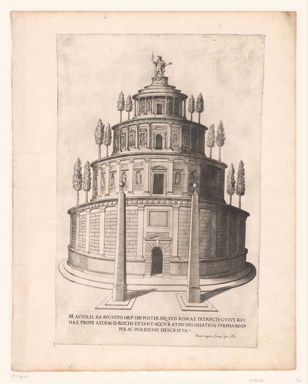 Mausoleum van Augustus (1575) by Etienne Dupérac, Etienne Dupérac and Antonio Lafreri