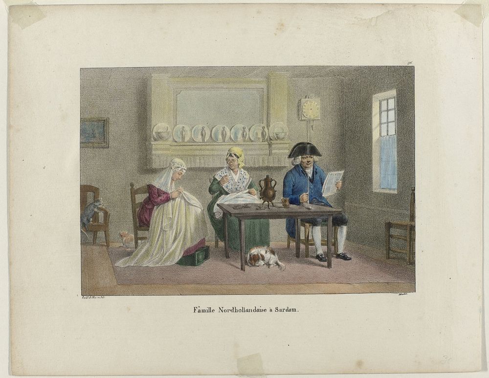 Famille Nordhollandaise à Sardam (1806 - 1877) by Jean Baptiste Madou