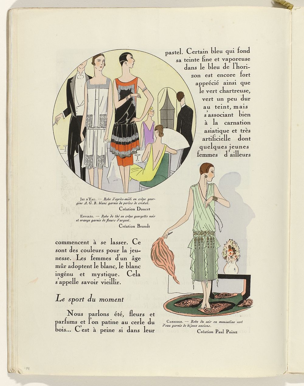 Art - Goût - Beauté, Feuillets de l' élégance féminine, Février 1926, No. 66, 6e Année, p. 14 (1926) by anonymous, Jacques…