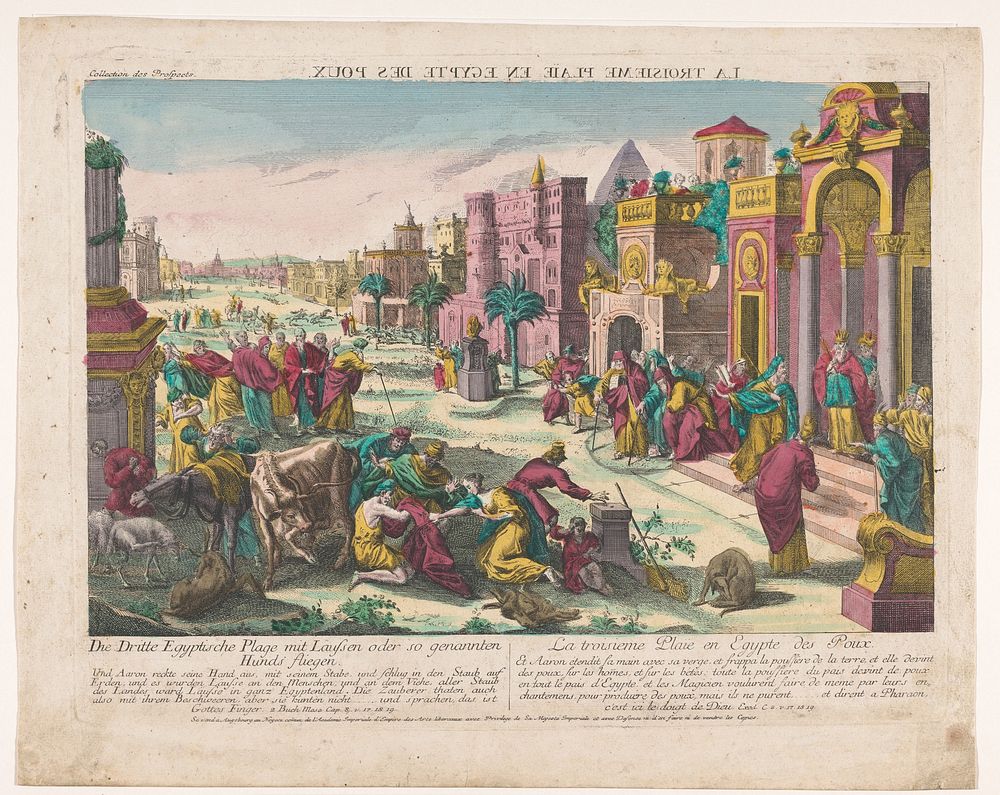De derde plaag van Egypte (1755 - 1779) by Kaiserlich Franziskische Akademie, anonymous and Jozef II Duits keizer