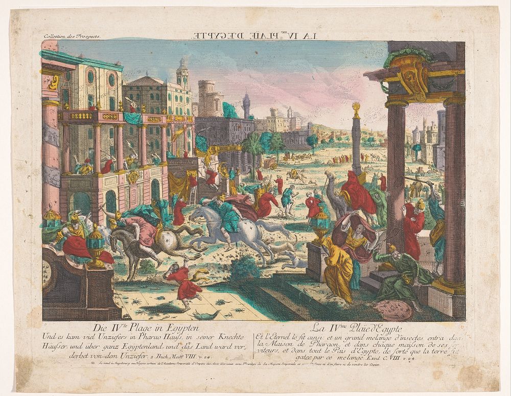 De vierde plaag van Egypte (1755 - 1779) by Kaiserlich Franziskische Akademie, anonymous and Jozef II Duits keizer