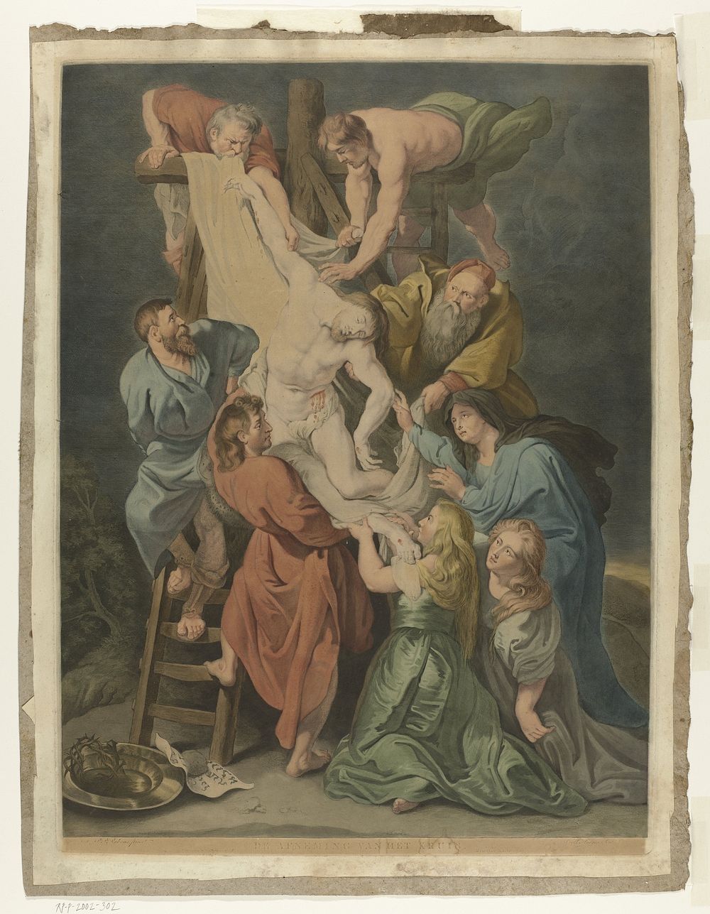 Kruisafneming (1805) by Charles Howard Hodges, Lucas Vorsterman, Peter Paul Rubens and Evert Maaskamp