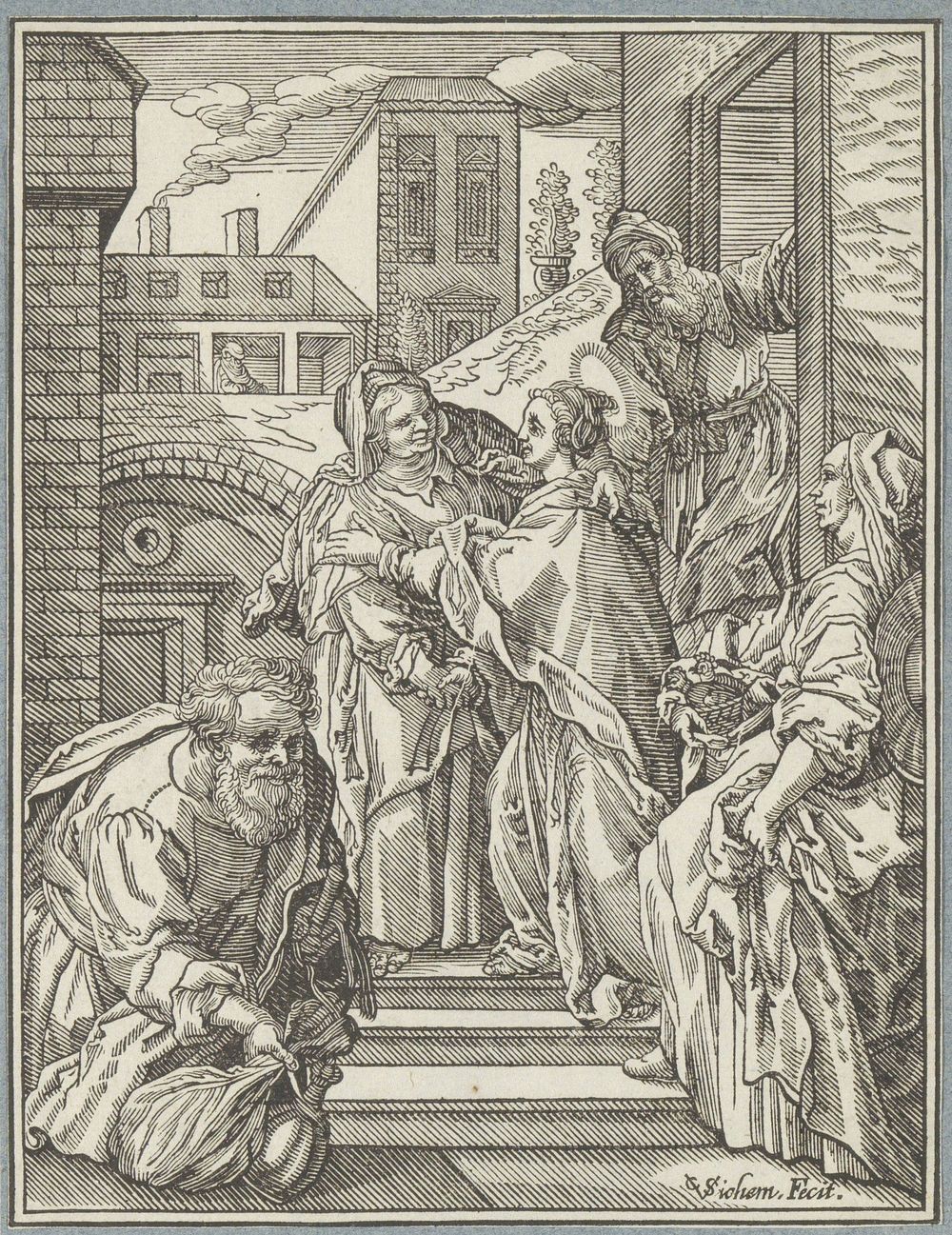 Visitatie (1591 - 1657) by Christoffel van Sichem II, Cornelis Galle, Philips Galle, Gijsbert van Veen, Federico Barocci and…