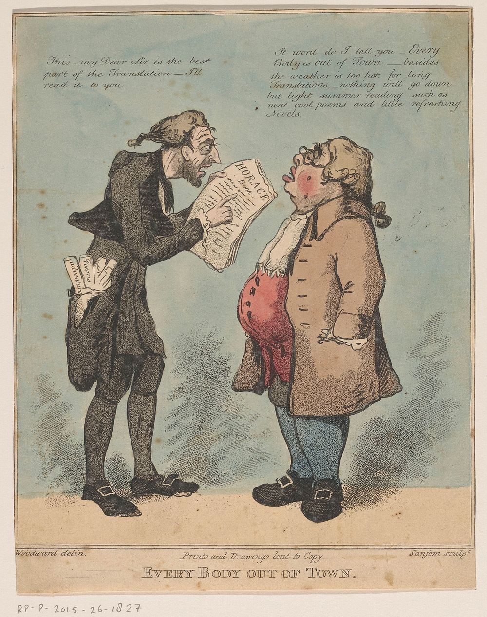 Schrijver en een uitgever bespreken vertaling (1800) by F Sansom, George Moutard Woodward and Samuel W Fores