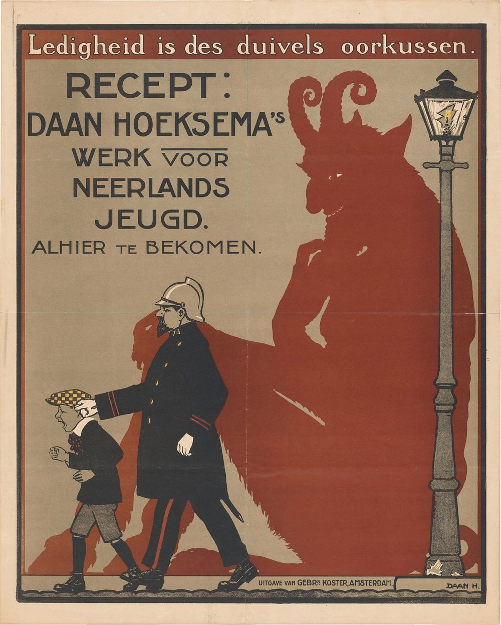 Affiche voor kinderboeken van Daan Hoeksema (1894 - 1918) by anonymous, Daan Hoeksema and Gebroeders Koster