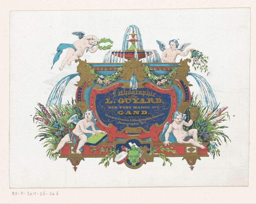 Visitekaartje voor drukkerij Louis Guyard te Gent (c. 1830 - c. 1870) by Louis Guyard and Louis Guyard