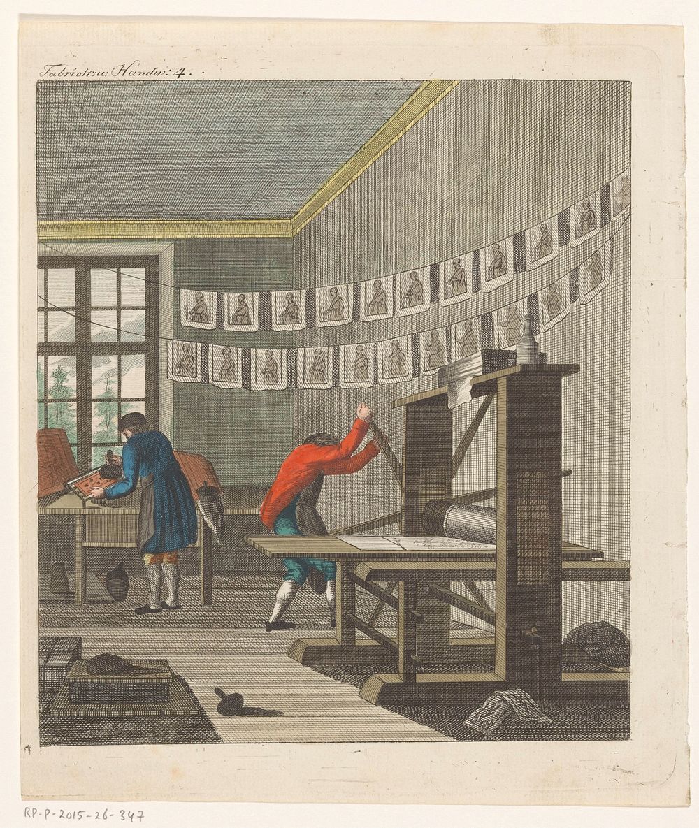 Interieur van een drukkerij (c. 1750 - c. 1850) by anonymous