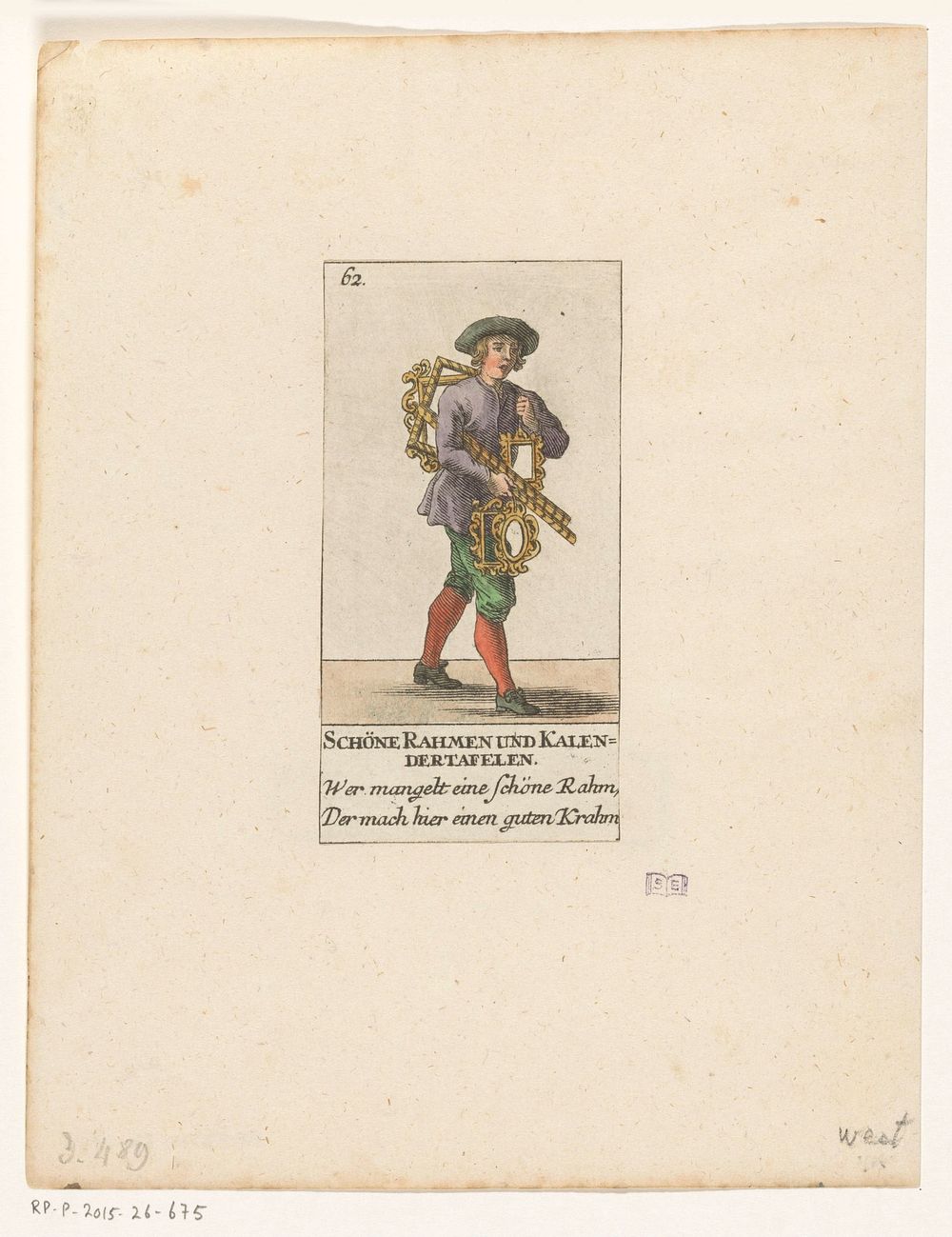 Verkoper van lijsten (1749) by David Herrliberger and David Herrliberger