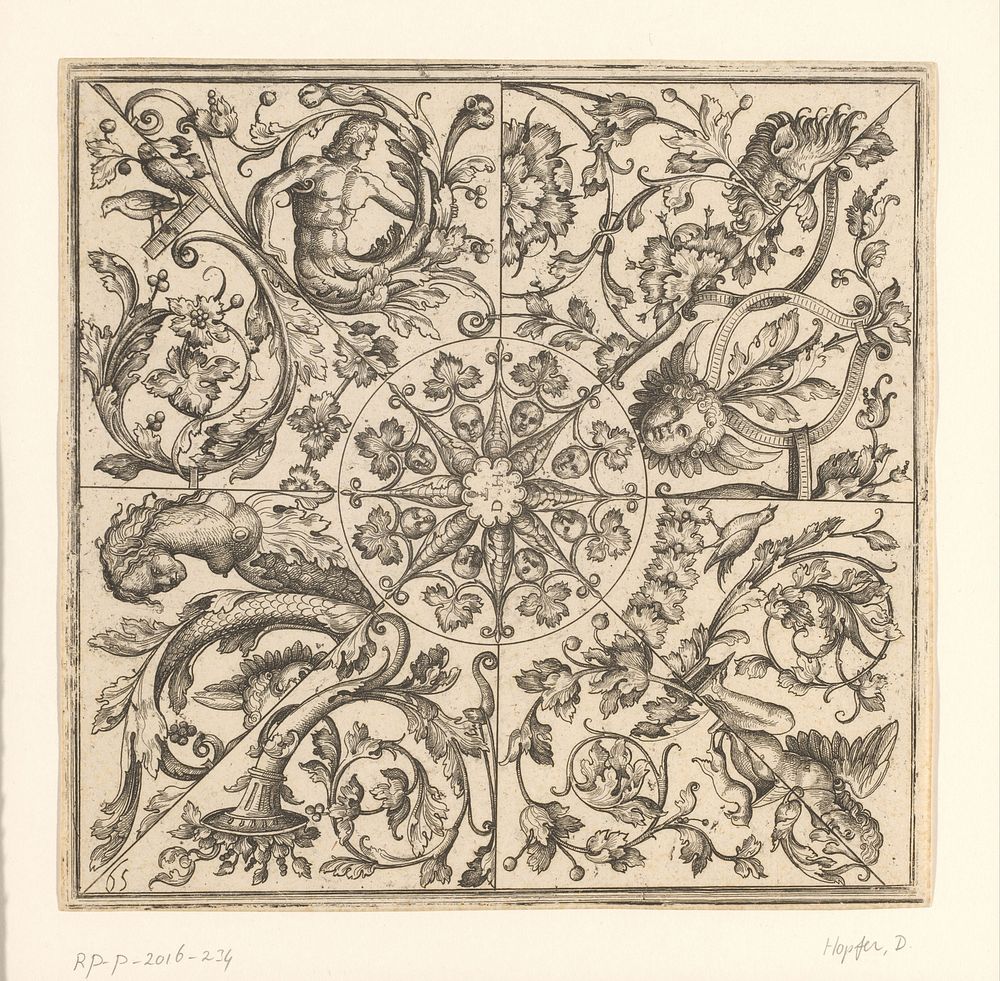Plafonddecoratie (1480 - 1536) by Daniel Hopfer I