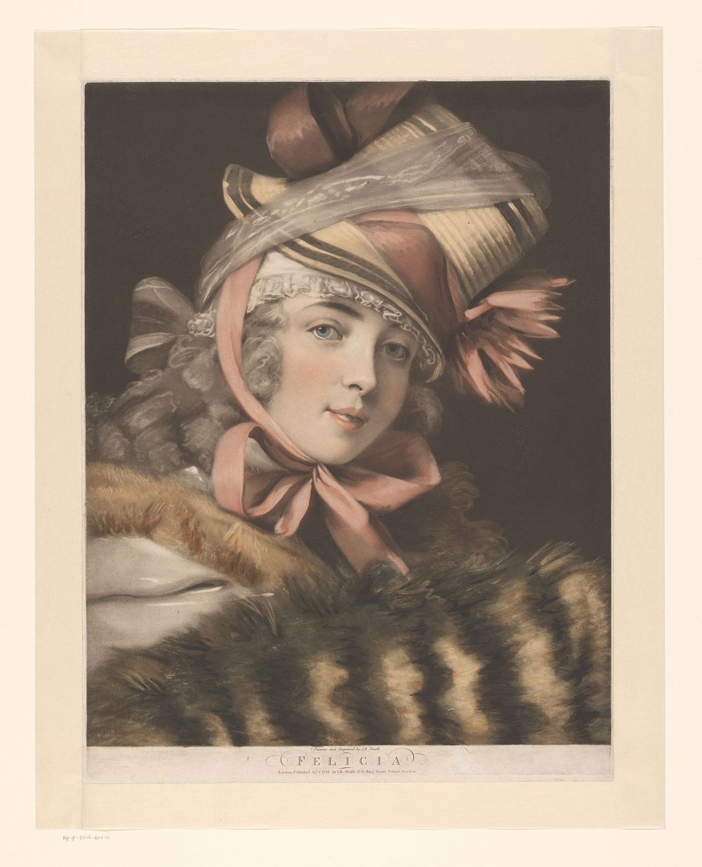 Portret van een actrice, mogelijk Louise-Rosalie Lefebvre (1796) by John Raphael Smith and John Raphael Smith