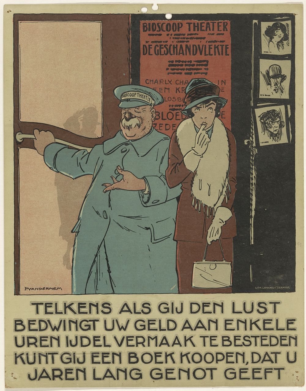 Portier voor een bioscooptheater (1921) by Piet van der Hem, Lankhout and Nederlandsche Uitgeversbond