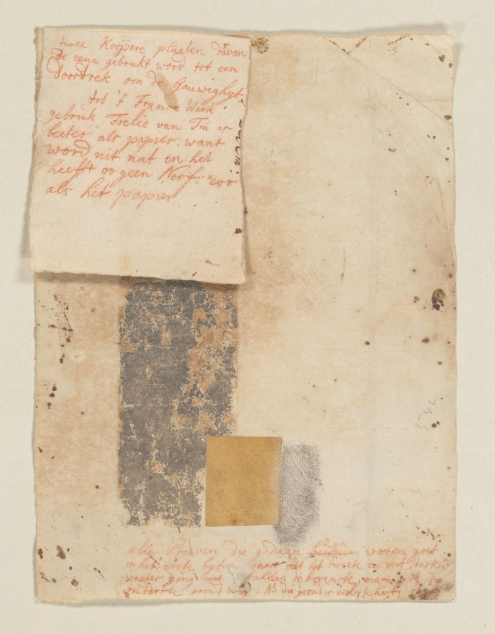 Proef van grafische techniek met verklarende tekst (1736 - 1798) by Cornelis Ploos van Amstel