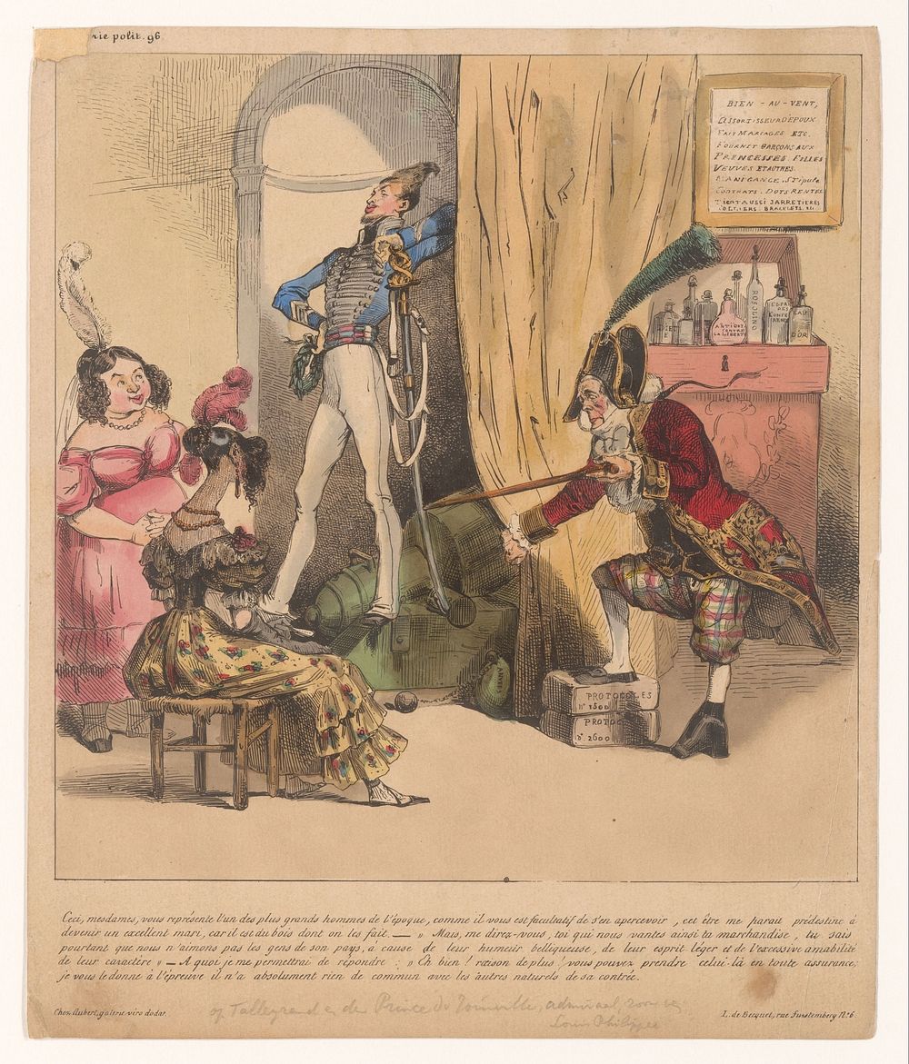 Franse spotprent (1830 - 1838) by anonymous, L de Becquet and Aubert and Cie