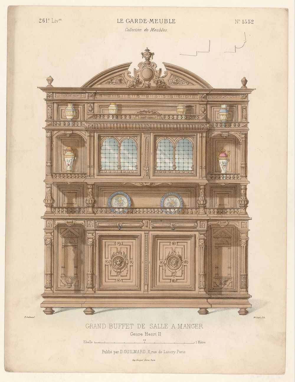 Buffetkast (1845 - 1862) by Midart, Becquet frères and Désiré Guilmard