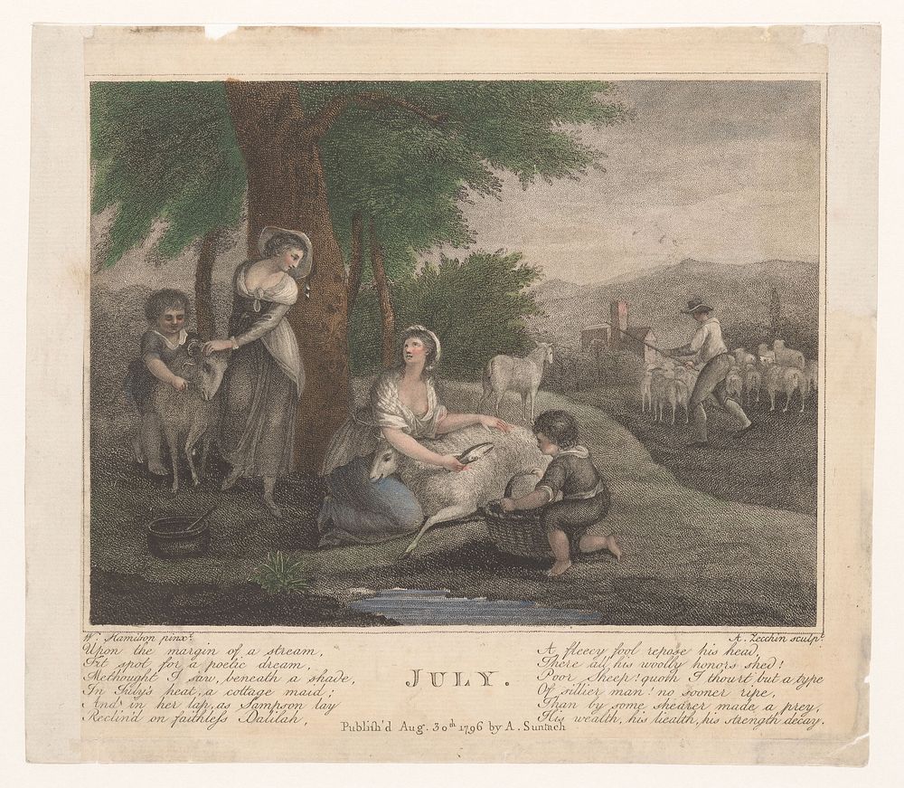 Schapen scherende vrouwen (1796) by Antonio Zecchin, William Hamilton and Antonio Suntach