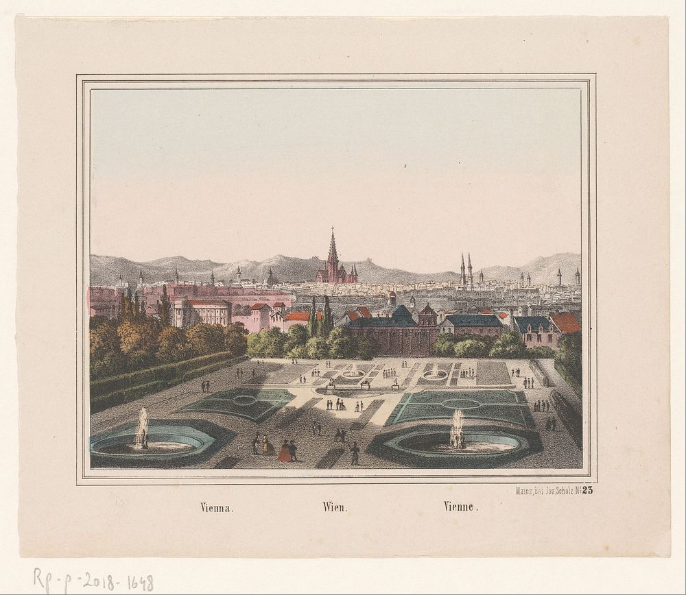 Gezicht op Wenen (1829 - 1880) by anonymous and firma Joseph Scholz