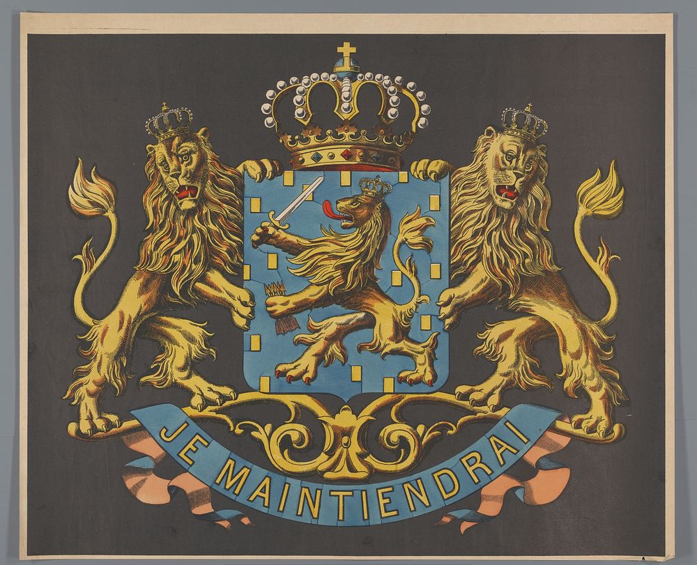 Wapen van het Koninkrijk der Nederlanden (1850 - 1950) by anonymous