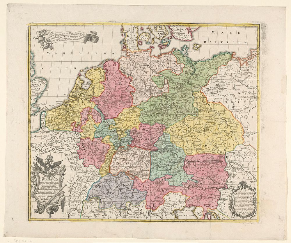 Kaart van Duitsland (1757 - 1777) by anonymous and Tobias Conrad Lotter