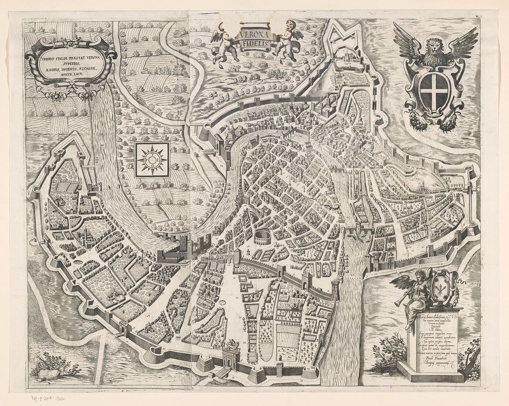 Plattegrond van Verona (1648) by anonymous and Paolo Frambotto