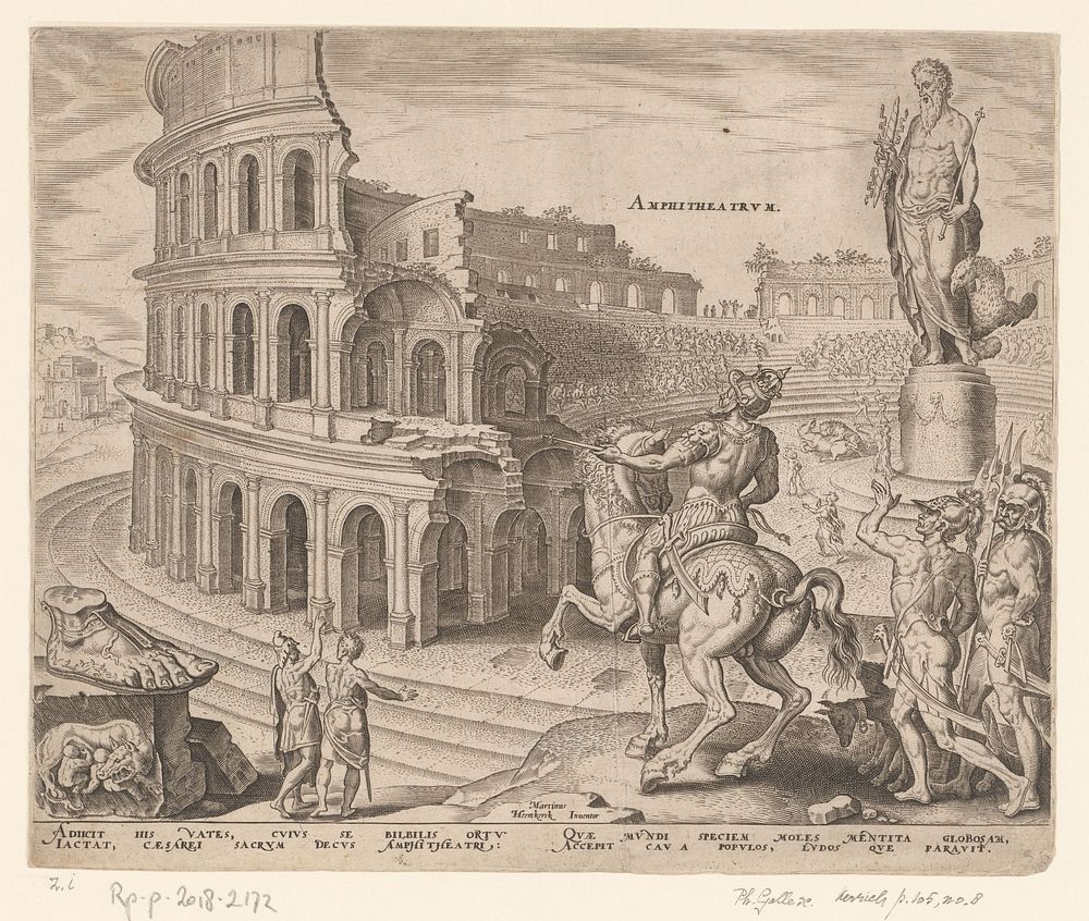 Colosseum in Rome (1572) by Philips Galle, Maarten van Heemskerck and Philips Galle
