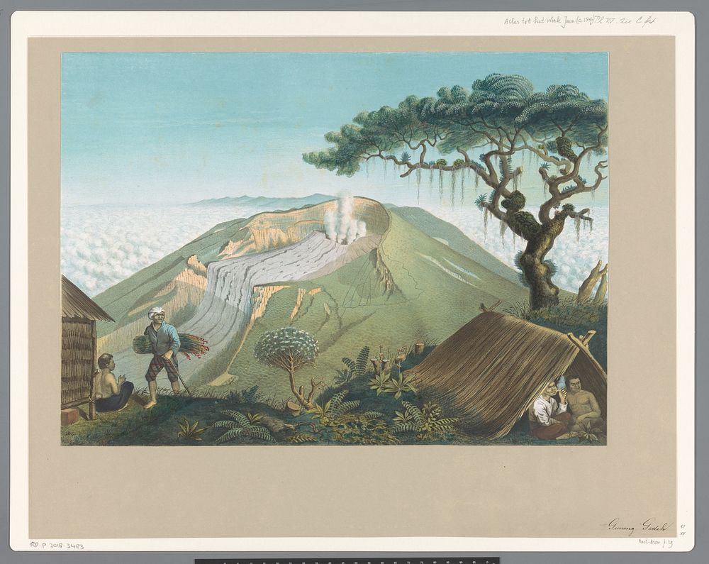 Vulkaan Gede te West-Java (1853 - 1854) by Carl Wilhelm Mieling, Frans Wilhelm Junghuhn, Koninklijke Nederlandse…