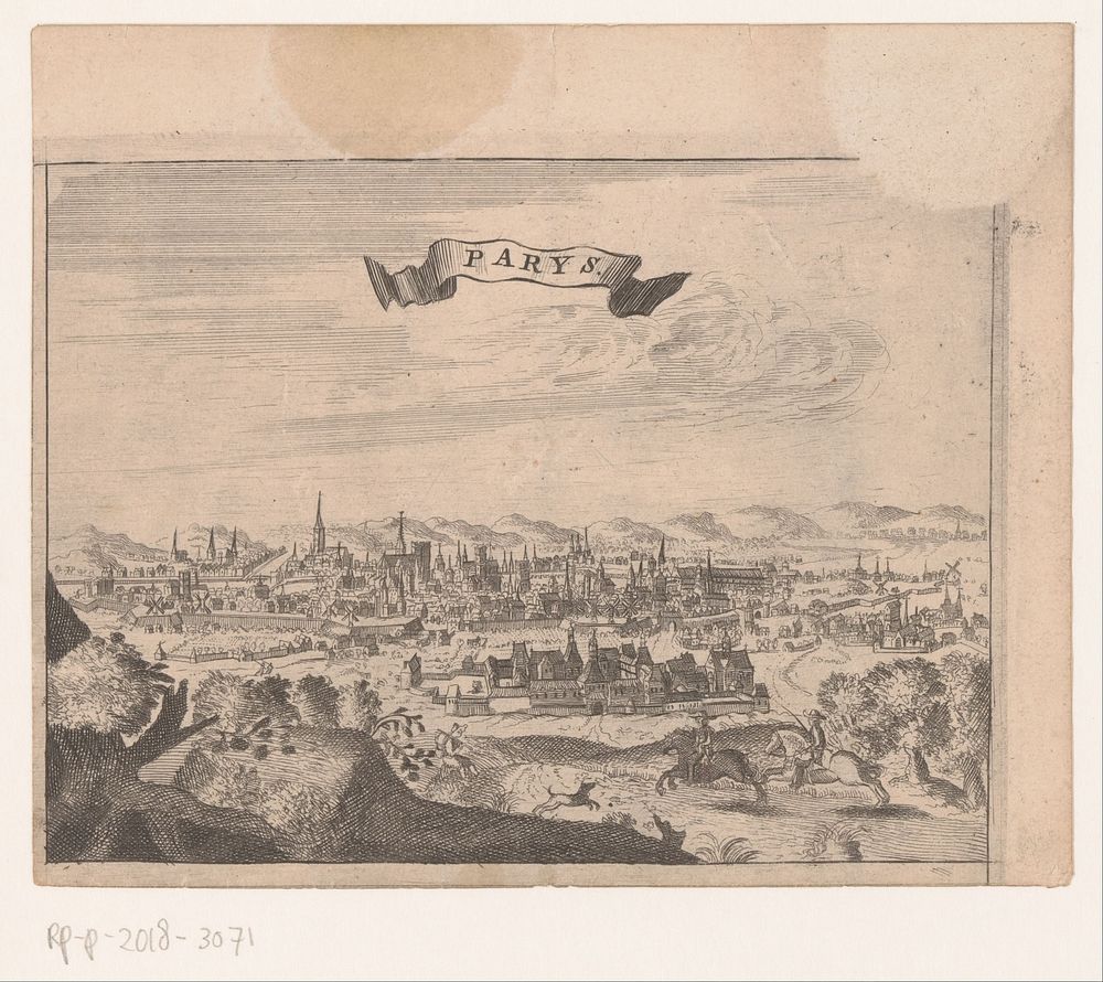 Gezicht op Parijs (1650 - 1700) by anonymous