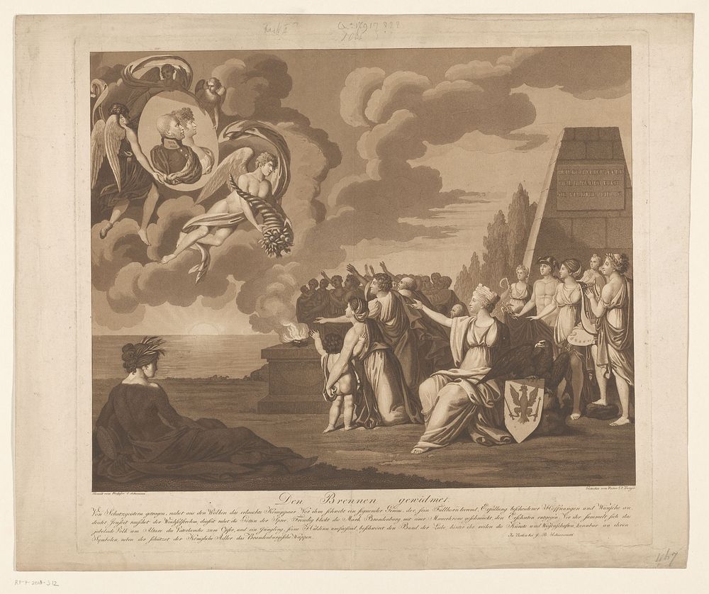 Allegorie op het huwelijk (waarschijnlijk) van Frederik Willem III van Pruisen met Louise van Mecklenburg-Strelitz, 1793…