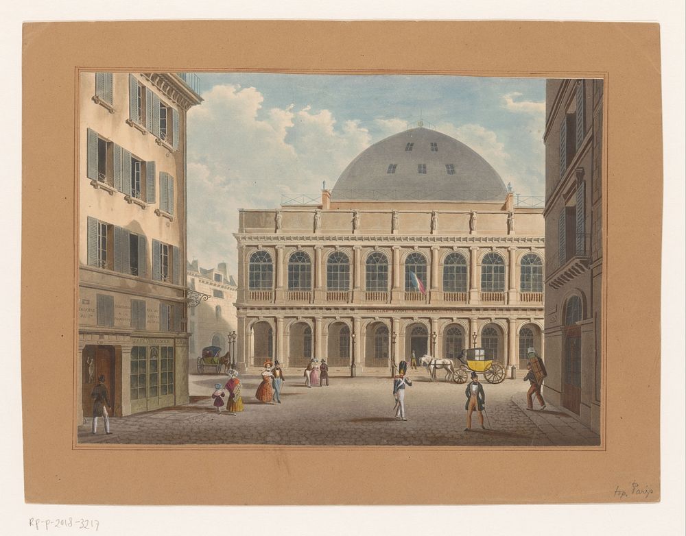 Gezicht op de Opéra Comique in de Salle Ventadour te Parijs (1829 - 1832) by anonymous and anonymous