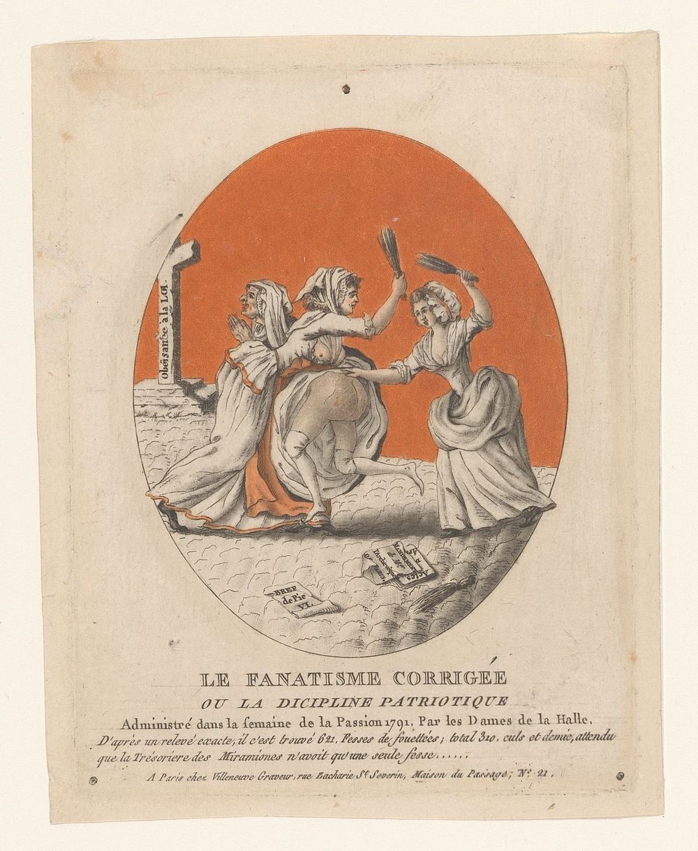 Het fanatisme gecorrigeerd, 1791 (1791) by Villeneuve and Villeneuve