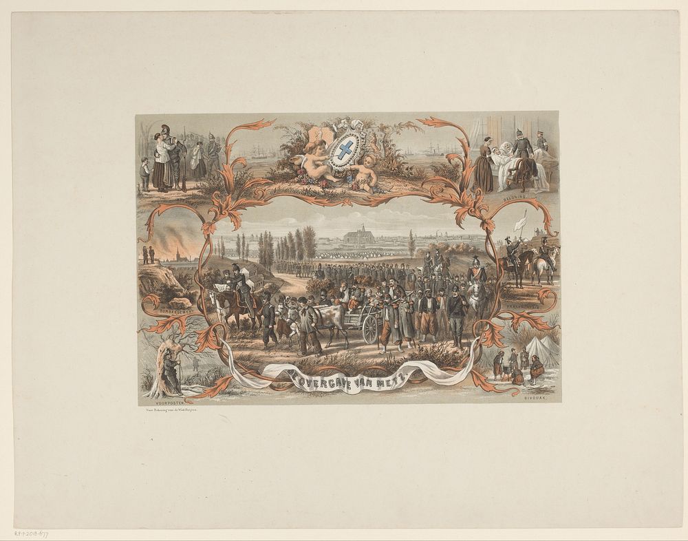 De overgave van Metz (1870) by anonymous and weduwe Huigens