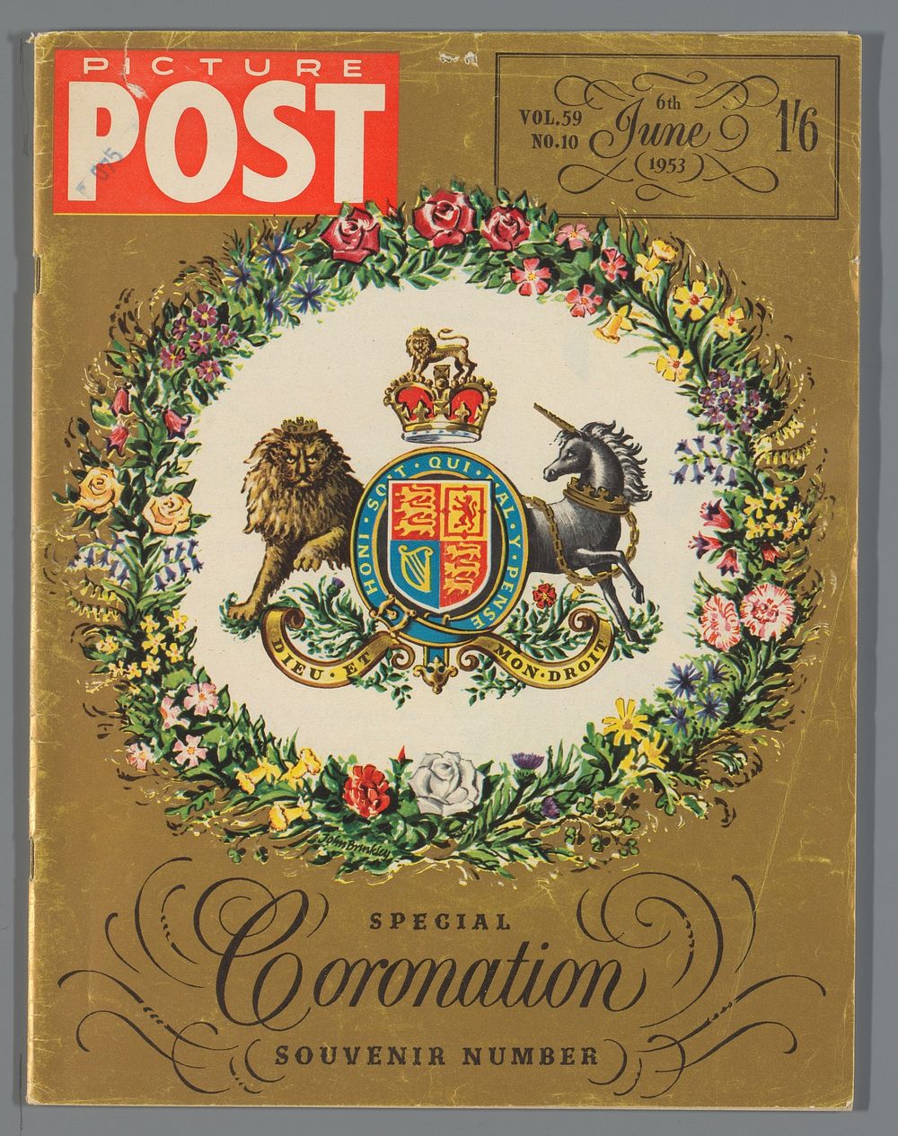 Exemplaar van de speciale editie van de Picture Post tgv de kroning van koningin Elizabeth II, 6 juni 1953 (1953) by Hulton…