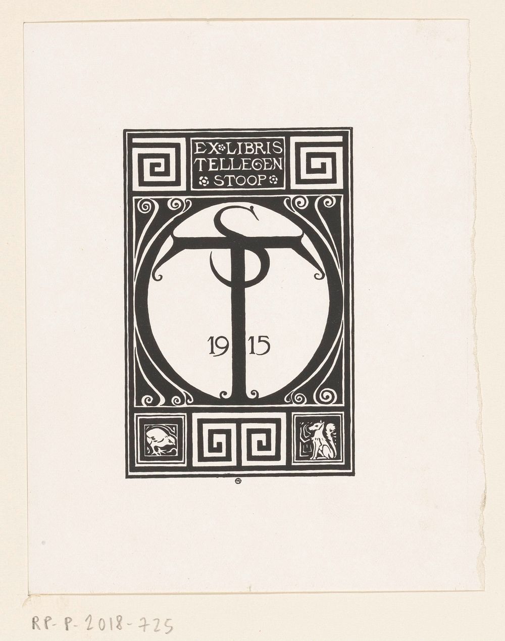 Ex libris van Tellegen-Stoop (1915) by Richard Nicolaüs Roland Holst