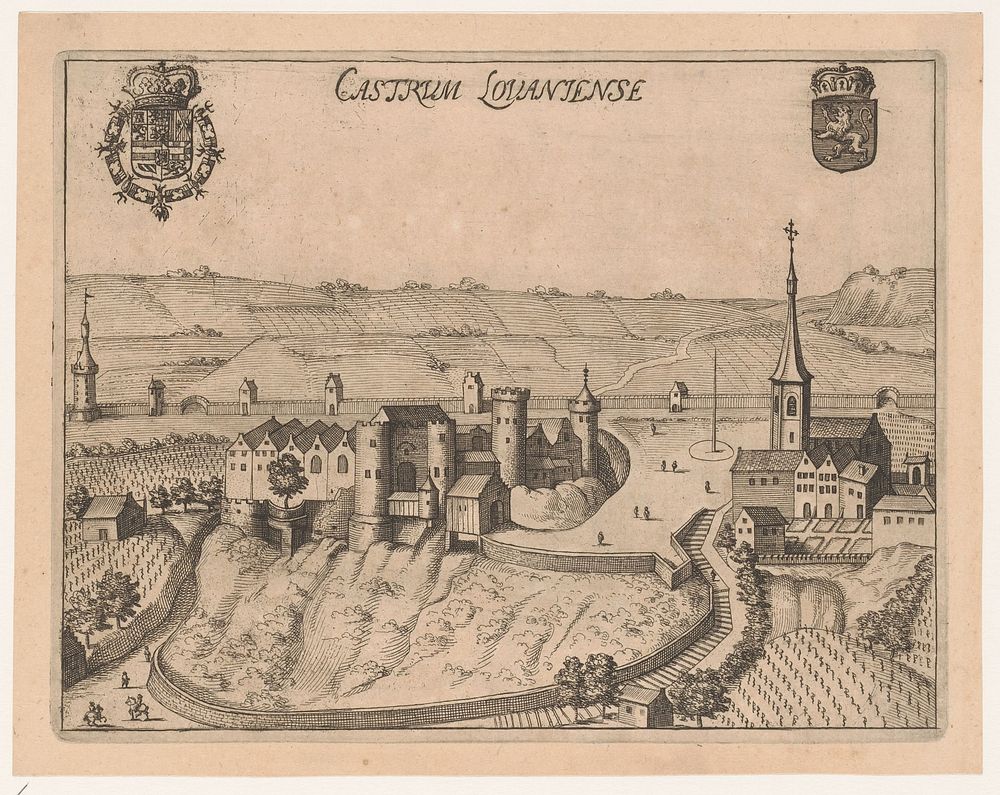 Burcht en commanderij van de tempeliers op de Cesarsberg in Leuven (1659) by anonymous and Philips Vleugaert