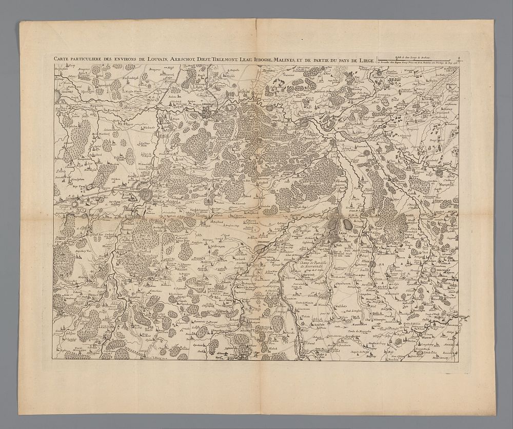 Kaart van Brabant (1706) by Jacobus Harrewijn and Eugene Henry Fricx