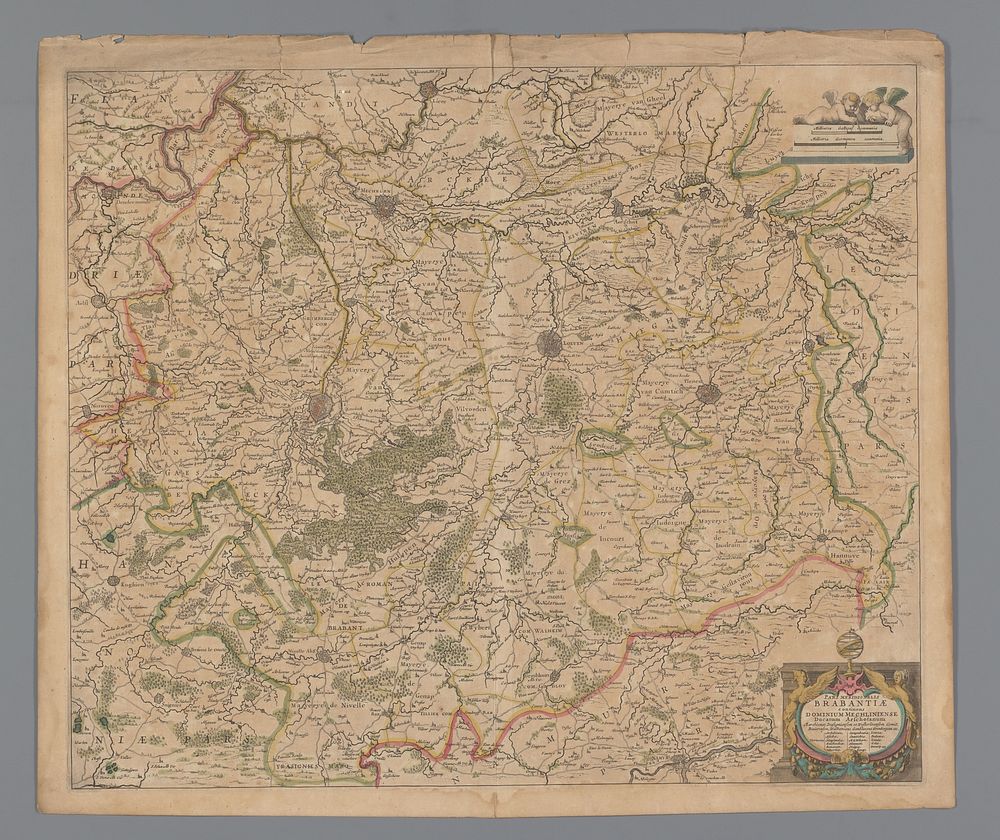 Kaart van het zuidelijk deel van het hertogdom Brabant (1638) by anonymous, Henricus Hondius and Johannes Janssonius