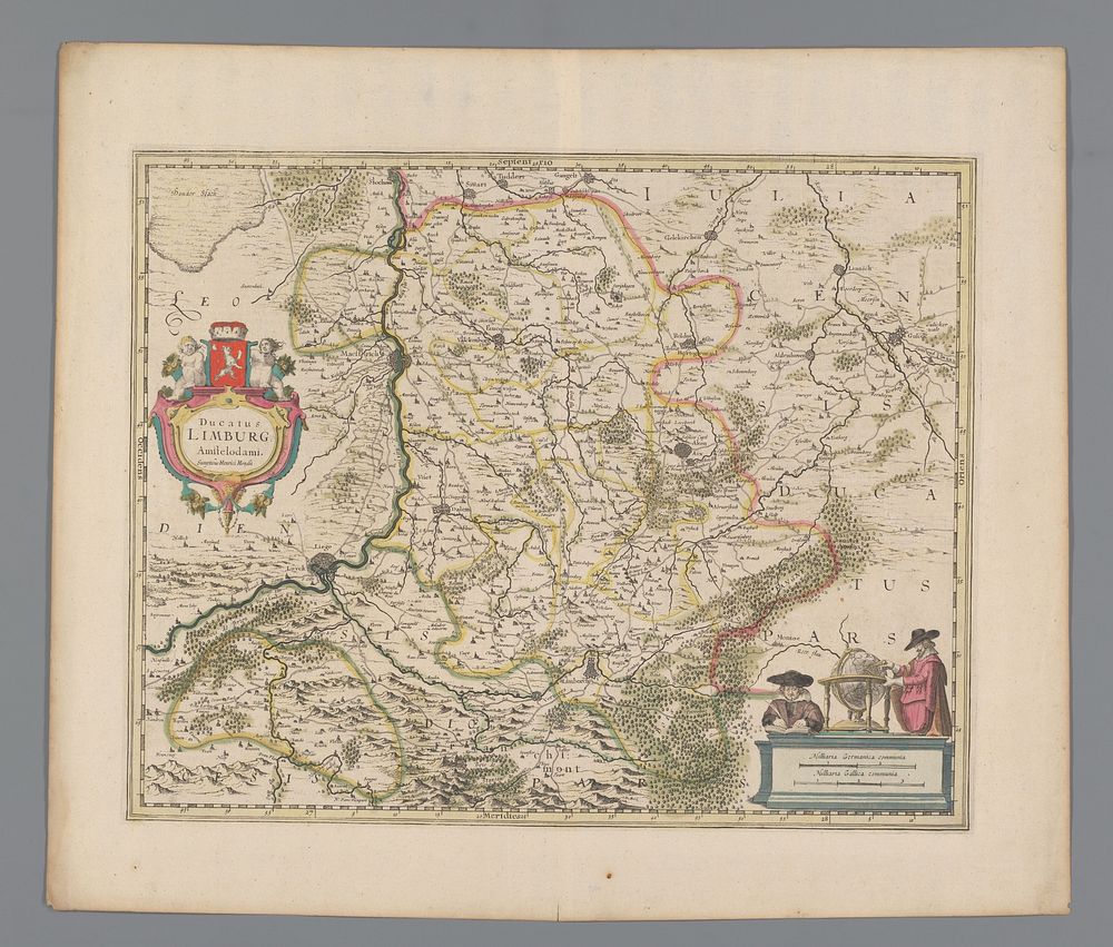 Kaart van het hertogdom Limburg (1638) by anonymous, Henricus Hondius and Johannes Janssonius