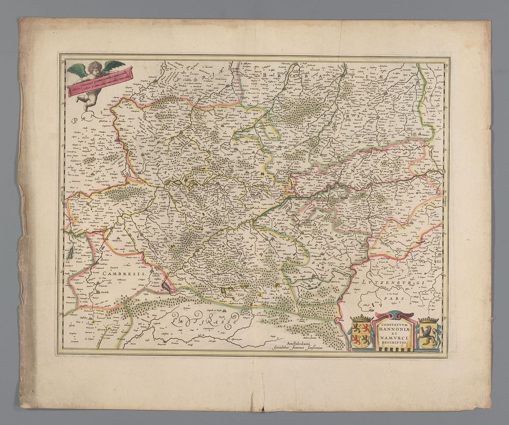 Kaart van de graafschappen Henegouwen en Namen (1638 - 1675) by anonymous and Johannes Janssonius