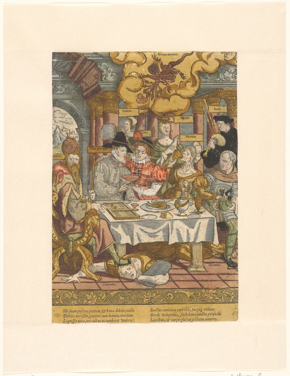 De verloren zoon verspilt zijn erfenis (c. 1540 - c. 1550) by Cornelis Anthonisz and Cornelis Anthonisz