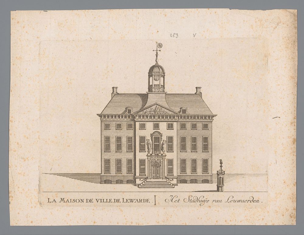Stadhuis te Leeuwarden (c. 1720) by Jacobus Harrewijn and François Foppens II