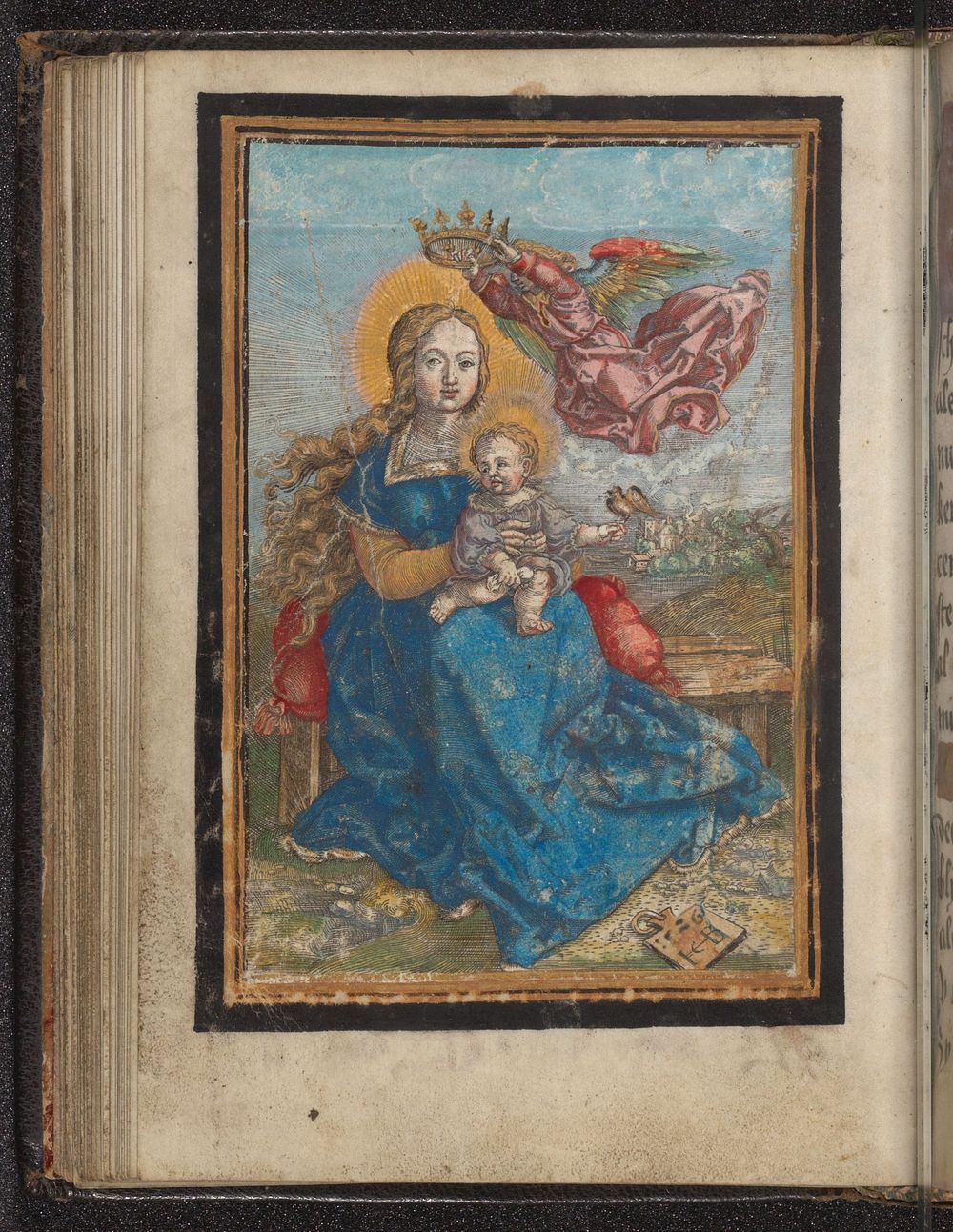 Maria met Kind door een engel gekroond (1520 - 1569) by Jacob Binck and Albrecht Dürer