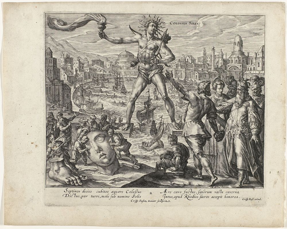 Kolos van Rhodos (1614) by Crispijn van de Passe II, Maerten de Vos and Crispijn van de Passe I